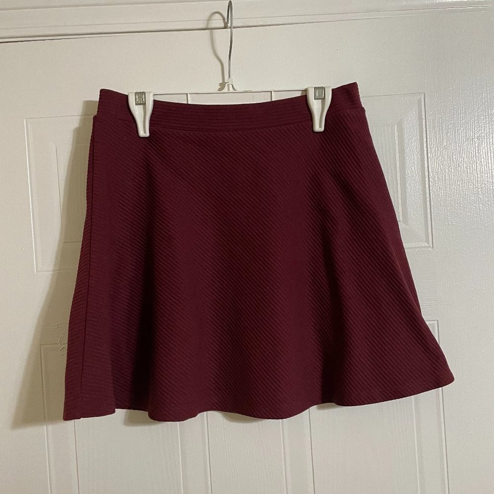Jack Wills Maroon A-Line Mini Skirt
